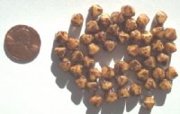 50 8mm Topaz Picasso Bicone Beads